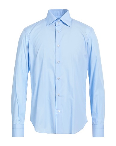 MATTABISCH Solid color shirt Azure 100% Cotton