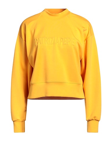 PATRIZIA PEPE Sweatshirt Yellow 48% Modal, 48% Polyester, 4% Elastane