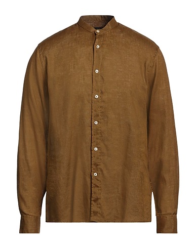 LIU •JO MAN Linen shirt Khaki 100% Linen