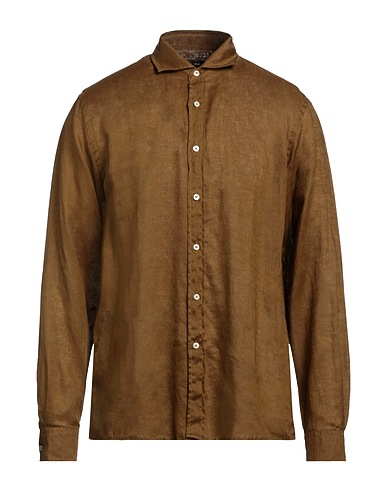 LIU •JO MAN Linen shirt Khaki 100% Linen