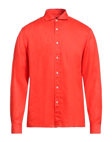 LIU •JO MAN Camicia in lino Rosso pomodoro 100% Lino