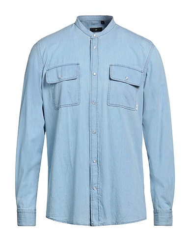 LIU •JO MAN Denim shirt Blue 100% Cotton