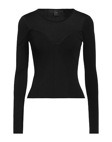 PINKO Basic T-Shirt Black 65% Viscose, 33% Polyamide, 2% Elastane