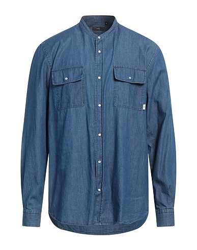 LIU •JO MAN Denim shirt Blue 100% Cotton