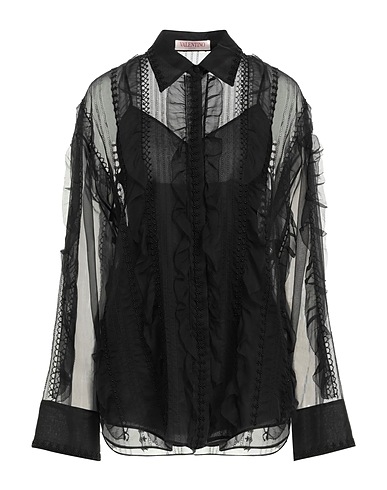 VALENTINO GARAVANI Solid colour shirts & blouses 91% Viscose, 9% Elastane
