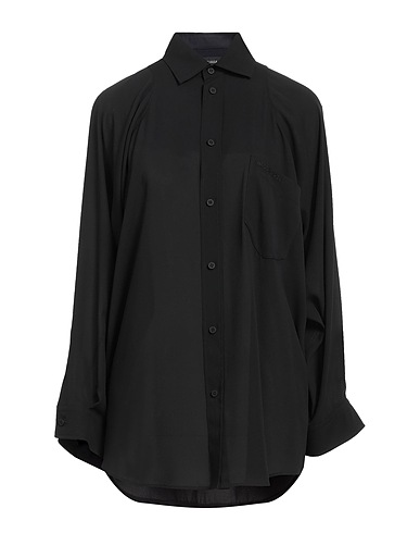 BALENCIAGA Chemises et chemisiers de couleur unie Noir 100% Polyester