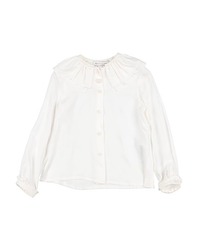 MONNALISA Solid colour shirts & blouses White 100% Viscose