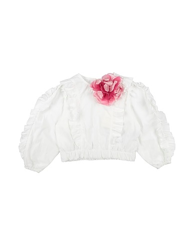 MONNALISA Top Bianco 100% Cotone