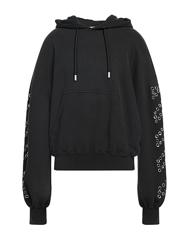 OFF-WHITE™ Hooded track jacket  Charcoal 100% Cotton, Elastane, Brass