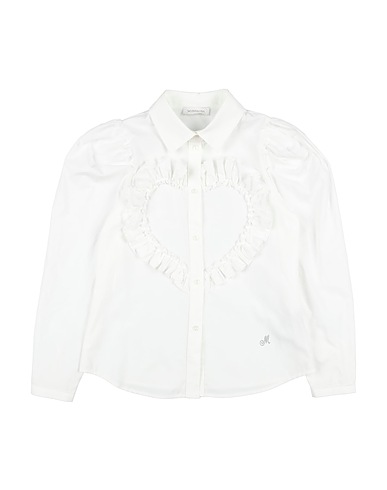 MONNALISA Solid colour shirts & blouses White 100% Cotton