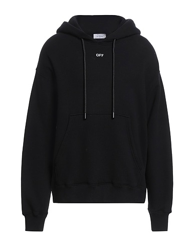 OFF-WHITE™ Hooded sweatshirt Black 100% Cotton, Elastane