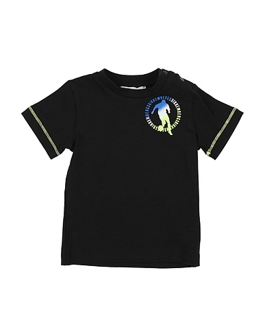 BIKKEMBERGS T-shirt Black 95% Cotton, 5% Elastane