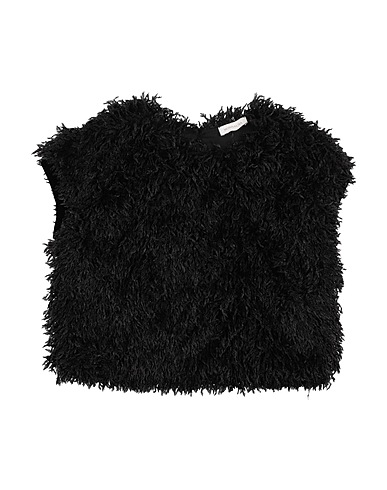 MONNALISA Top Black 100% Polyester, Elastane
