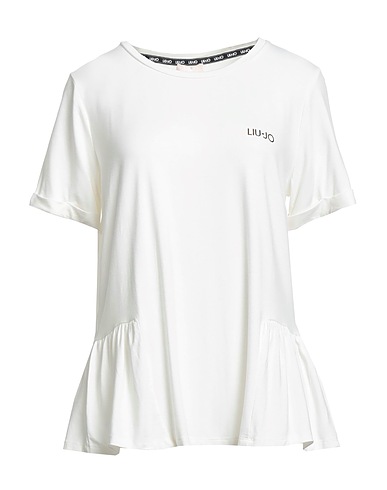 LIU •JO T-Shirt Off white 95% Baumwolle, 5% Elastan