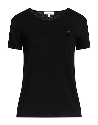 PATRIZIA PEPE Basic T-Shirt Black 96% Viscose, 4% Elastane, Glass