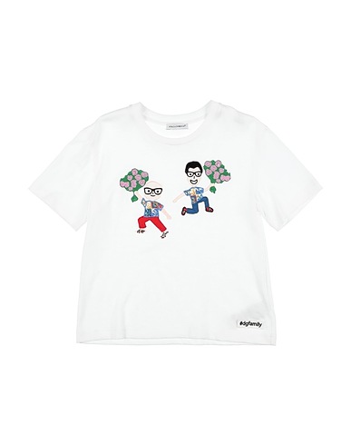 DOLCE&GABBANA T-shirt White 100% Cotton, Polyester, Polyamide, Viscose