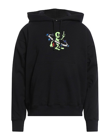 OFF-WHITE™ Hooded track jacket  Black 95% Cotton, 5% Elastane, Polyamide, Polyester