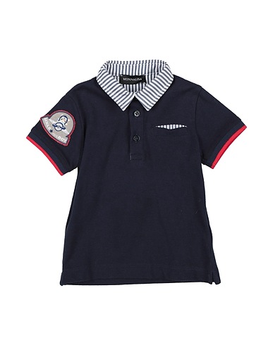 MONNALISA Polo Blu navy 100% Cotone