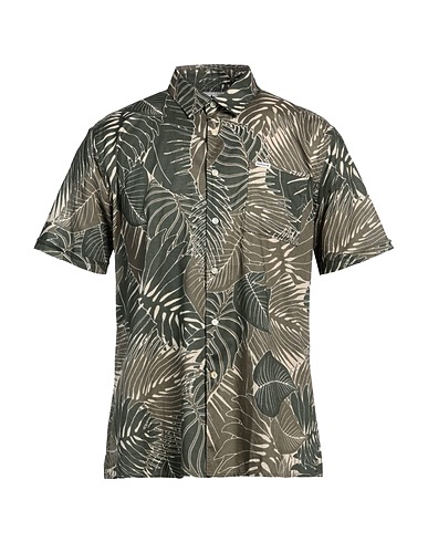 BARBOUR Camisa estampada Verde militar 100% Algodón