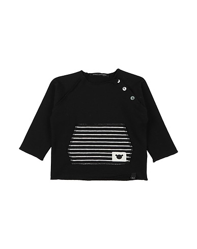 DANIELE ALESSANDRINI Sweatshirt Black 95% Cotton, 5% Elastane