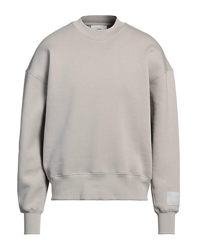 AMI ALEXANDRE MATTIUSSI Sweatshirt Hellgrau 66% Organische Baumwolle, 34% Recyceltes Polyamid