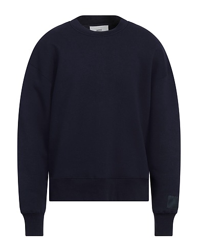 AMI ALEXANDRE MATTIUSSI Sweatshirt Midnight blue 66% Organic cotton, 34% Recycled polyamide