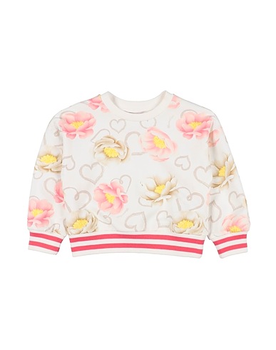 MONNALISA Sweatshirt OFF WHITE 95% Cotton, 5% Elastane