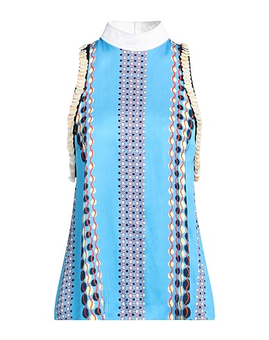 WALES BONNER Top Azure 100% Viscose, Linen, Nylon, Cotton