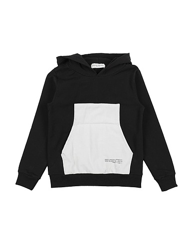 PAOLO PECORA Hooded track jacket  Black 95% Cotton, 5% Elastane