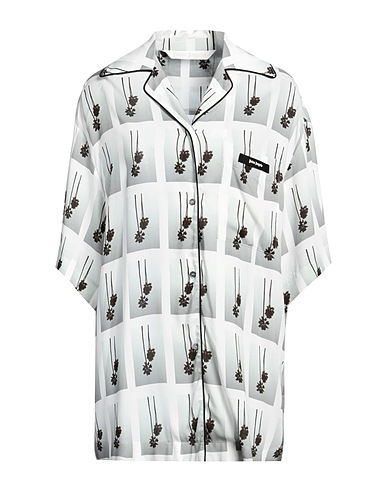 PALM ANGELS Patterned shirts & blouses White 100% Viscose, Polyester, Cotton
