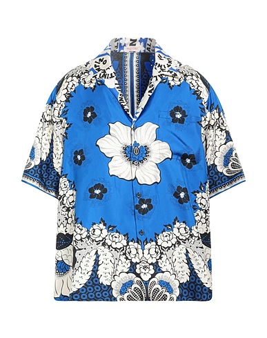 VALENTINO GARAVANI Patterned shirt Azure 100% Silk