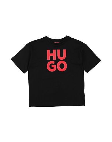 HUGO T-shirt Black 95% Cotton, 5% Elastane