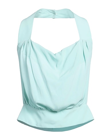 PINKO Top Light green 70% Acetate, 30% Silk