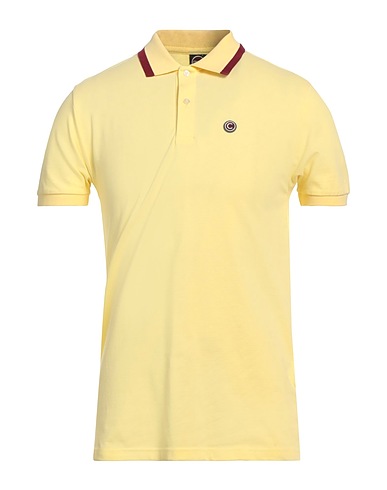 COLMAR Polo shirt Yellow 96% Cotton, 4% Elastane
