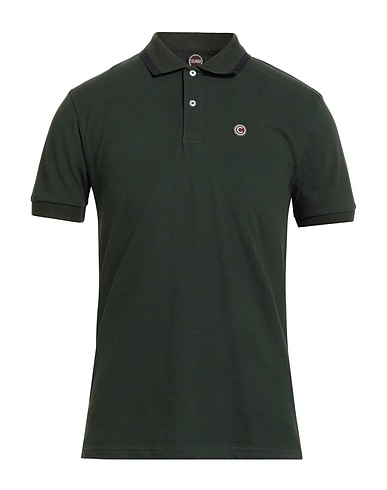 COLMAR Polo shirt Military green 96% Cotton, 4% Elastane