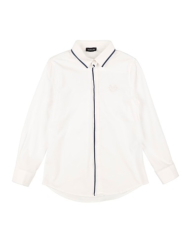 MONNALISA Patterned shirt White 97% Cotton, 3% Elastane