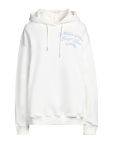KENZO Hooded track jacket  White 100% Cotton, Elastane