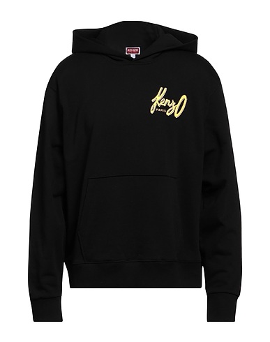KENZO Hooded track jacket  Black 100% Cotton, Elastane