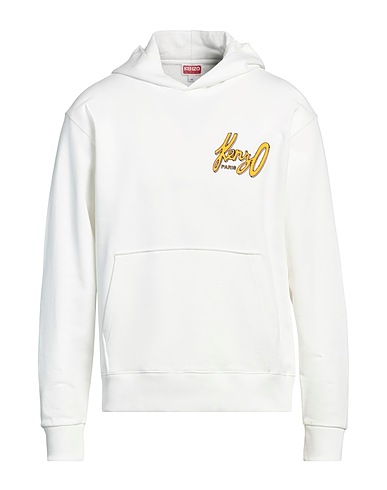 KENZO Hooded track jacket  White 100% Cotton, Elastane