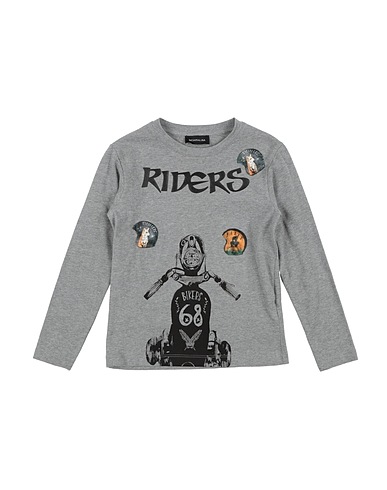 MONNALISA T-shirt Grey 95% Cotton, 5% Elastane
