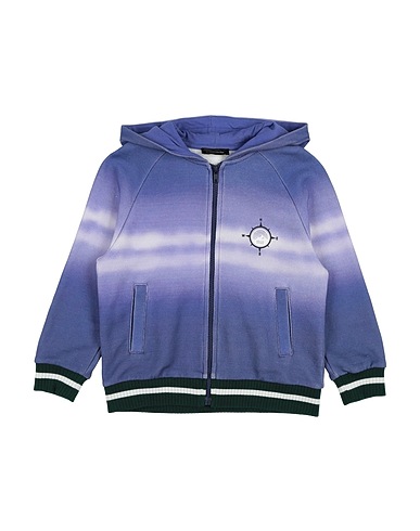 MONNALISA Hooded track jacket  Purple 100% Cotton
