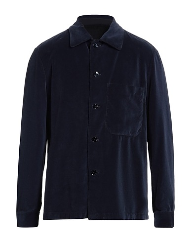 BARENA Solid colour shirt Navy blue 100% Cotton