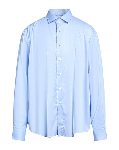 XACUS Camicia tinta unita Blu chiaro 100% Cotone
