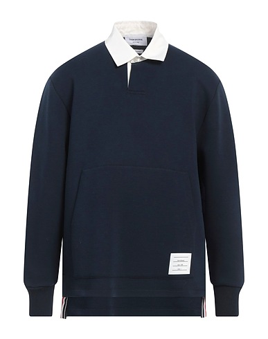 THOM BROWNE Polo Blu notte 82% Cotone, 18% Poliammide