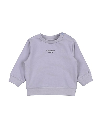 CALVIN KLEIN JEANS Sweatshirt Lila 95% Baumwolle, 5% Elastan