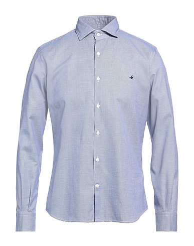 BROOKSFIELD Patterned shirt Blue 100% Cotton