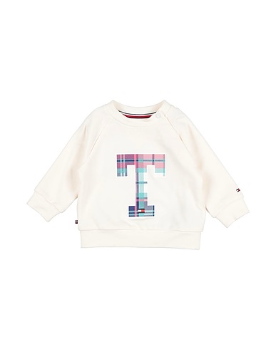 TOMMY HILFIGER Sweatshirt Off white 95% Cotton, 5% Elastane