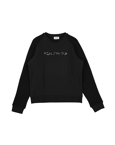 FRACOMINA MINI Sweatshirt Black 95% Cotton, 5% Elastane