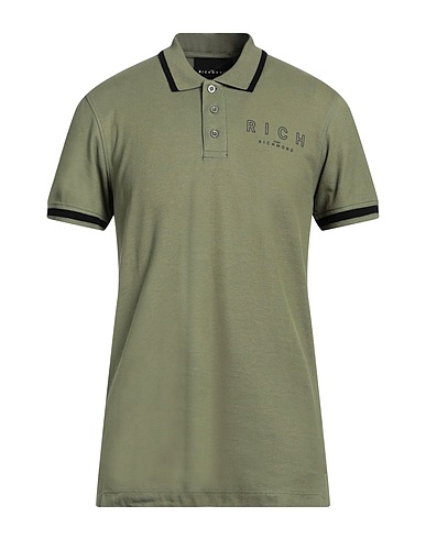JOHN RICHMOND Polo Verde militare 100% Cotone