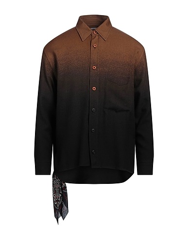 DESTIN Shirts Brown 100% Wool